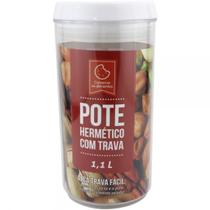Pote Trava Hermetico Plastico Circular 1200ML Pote Trava Hermetico Plastico Circular 1200ML
