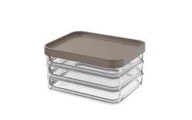 Pote Trio Coza Clear 840ml - 13,1 x 16,7 x 8,5 cm Warm Gray Pote Trio Coza Clear 840ml - 13,1 x 16,7 x 8,5 cm Warm Gray