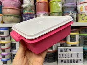 Pote Tupperware 780 ml Rosa e Branco para Armazenamento