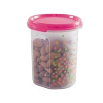 Pote Tupperware Modular Redondo 440ml - Transparente com Tampa Pink/Poá