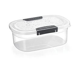 Pote UltraForte Retangular com Travas em Polipropileno Preto 2,1L - Nitron