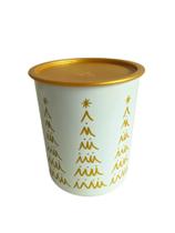 Pote/Vasilha Natal Branco e Dourado 3,3L Fechamento c/Um Toque (Instantânea Slim)-Tupperware