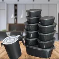 Pote Vasilhas Conjunto 10 Potes + Jarra Tupperware Marmita