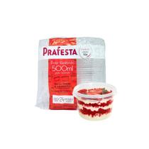 Pote Vazio 500ml Para Mousse E Sobremesas Com Tampa - 72 Un