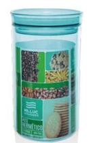 Pote verde redondo hermético empilháveis de 1,2litros em acrilico nilluc Pote verde redondo hermético empilháveis de 1,2litros em acrilico nilluc