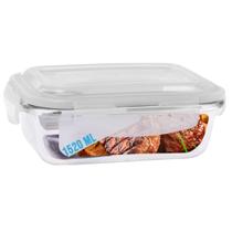 Pote Vidro 1520ML (Vai ao Forno, Microondas)Retan c/Tampa