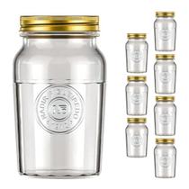 Pote Vidro 1,5L Americado Cereal Retro Vintage Bolacha 7Un