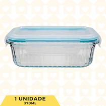Pote Vidro 370ML Retangular Trasparente AirFryer/Freezer 1UN Pote Vidro 370ML Retangular Trasparente AirFryer/Freezer 1UN