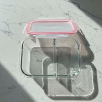 Pote Vidro 630 ml Hermético Marmita Forno Refratário Divisória e Tampa