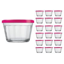 Pote Vidro Americano C/Tampa Cores Cereal Bolacha 350ml 15Un Pote Vidro Americano C/Tampa Cores Cereal Bolacha 350ml 15Un