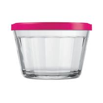 Pote Vidro Americano C/Tampa Cores Cereal Bolacha 350ml 1Un