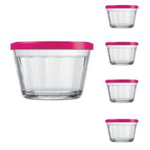 Pote Vidro Americano C/Tampa Cores Cereal Bolacha 350ml 4Un Pote Vidro Americano C/Tampa Cores Cereal Bolacha 350ml 4Un
