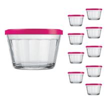 Pote Vidro Americano C/Tampa Cores Cereal Bolacha 350ml 9Un Pote Vidro Americano C/Tampa Cores Cereal Bolacha 350ml 9Un