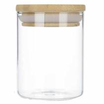 Pote Vidro Borosilicato 170ml Bambu Transparente