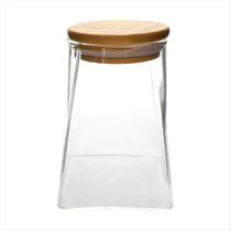 Pote Vidro Borosilicato 750ml - Tampa de Bambu Pote Vidro Borosilicato 750ml - Tampa de Bambu
