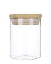 POTE VIDRO BOROSSILICATO 170ml TAMPA DE BAMBU