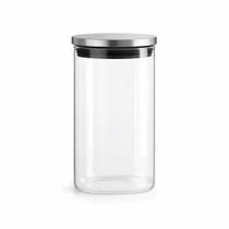 Pote vidro borossilicato tampa inox 1200 Pote vidro borossilicato tampa inox 1200