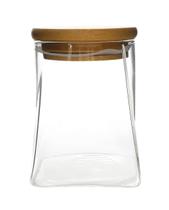 Pote Vidro Borossilicato Transparente c/ Tampa Bambu 390ml Pote Vidro Borossilicato Transparente c/ Tampa Bambu 390ml
