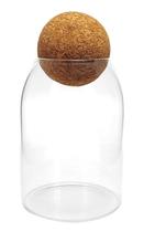 Pote Vidro Borossilicato Transparente c/ Tampa Cortiça 400ml