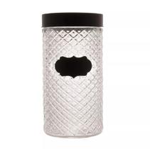 POTE VIDRO C/TAMPA PRETA LABEL 11x22cm 1,6L - BON GOURMET