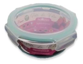 Pote Vidro Hermético 650Ml Tampa Com Travas