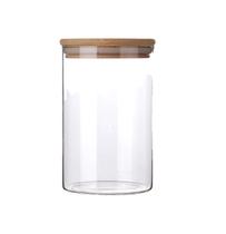 Pote Vidro Hermético Alimento Mantimento Com Tampa De Bambu Pote Vidro Hermético Alimento Mantimento Com Tampa De Bambu