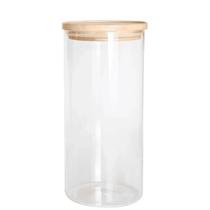 Pote Vidro Hermético c/ Tampa De Bambu Mantimentos 1,4L Alimentos Redondo Pote Vidro Hermético c/ Tampa De Bambu Mantimentos 1,4L Alimentos Redondo