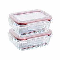 Pote Vidro Hermético Frezzer Microondas Marmita 640ml 2 Un