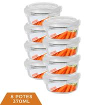 Pote Vidro Hermético Mantimentos Tampa 4 Travas 400ml 8 Unid Pote Vidro Hermético Mantimentos Tampa 4 Travas 400ml 8 Unid