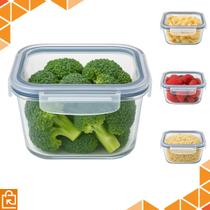 Pote Vidro Hermetico Marmita 1040ml Tampa Trava Silicone