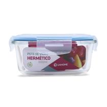 Pote Vidro Hermético Marmita Mantimento Tampa Plástico 800ml