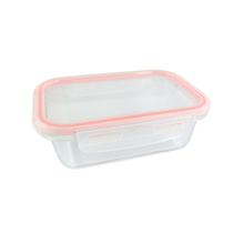 Pote Vidro Hermético Marmita Mantimentos 640ml Tampa Silicone Vedação Transparente