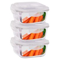 Pote Vidro Hermético Marmita Tampa Plástico 800ml 3 Unidades Pote Vidro Hermético Marmita Tampa Plástico 800ml 3 Unidades