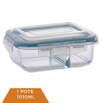 Pote Vidro Hermético para Mantimentos Divisória Tampa 1010ml Pote Vidro Hermético para Mantimentos Divisória Tampa 1010ml