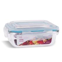 Pote Vidro Hermético Retangular 370ml Papinha Pequeno