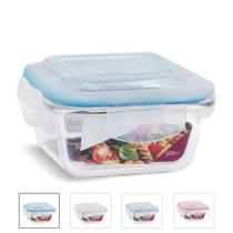 Pote Vidro Hermético Tampa Plástico Marmita Fitness Mantimentos Papinha 320ml