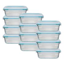 Pote Vidro Ondulado Airfryer Microondas Freezer 1520ml 12 Un