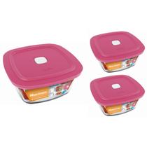 Pote Vidro Quadrado Facilita C/ Tampa 500ml Marinex 2Un Pote Vidro Quadrado Facilita C/ Tampa 500ml Marinex 2Un