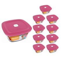 Pote Vidro Quadrado Facilita C/ Tampa 500ml Marinex 9Un Pote Vidro Quadrado Facilita C/ Tampa 500ml Marinex 9Un