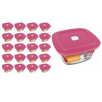 Pote Vidro Quadrado Facilita Marmita 500ML Marinex 20Un Pote Vidro Quadrado Facilita Marmita 500ML Marinex 20Un