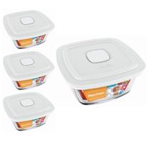 Pote Vidro Quadrado Facilita Vap Com Tampa 2L Marinex 3Un Pote Vidro Quadrado Facilita Vap Com Tampa 2L Marinex 3Un