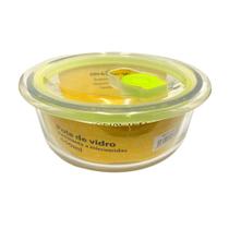 Pote vidro redondo hermético c/tampa 650 ml monaliza
