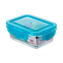 Pote Vidro Retângular Hermetico 330 ml - Sanremo Azul