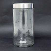 Pote Vidro Tampa Inox 1650ml