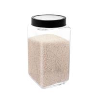 Pote Vidro Tampa Visor Em Acrílico Gastro Preto 2,2L Lyor