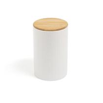 Pote zig zag dolomita com tampa de bambu grande 1,5l - Oikos Pote zig zag dolomita com tampa de bambu grande 1,5l - Oikos