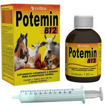 POTEMIN B12 120ML VETBRÁS-Suplemento Vitamínico e Mineral - Vetbras POTEMIN B12 120ML VETBRÁS-Suplemento Vitamínico e Mineral - Vetbras
