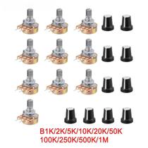 Potenciômetro 10 Conjuntos Botão Rotativo De Junta Única B1K-1M WH148 Potenciômetro 10 Conjuntos Botão Rotativo De Junta Única B1K-1M WH148