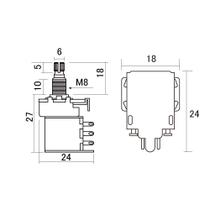 Potenciômetro B500K Push/Pull Instrumentos Hosco PUSH-500B