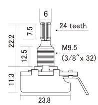 Potenciômetro CTS B500 24/18 Mus Expr